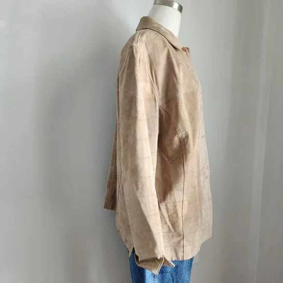 Vintage Valerie Stevens Suede Tan Jacket Size: 1X - Picture 5 of 16